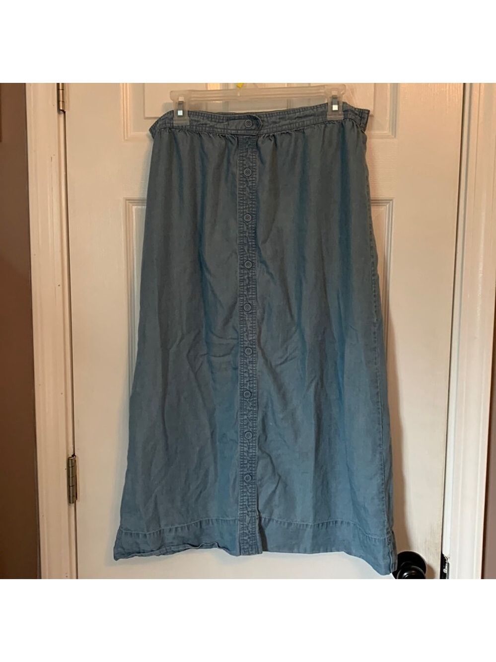 Amanda Green Vintage jean look long skirt medium